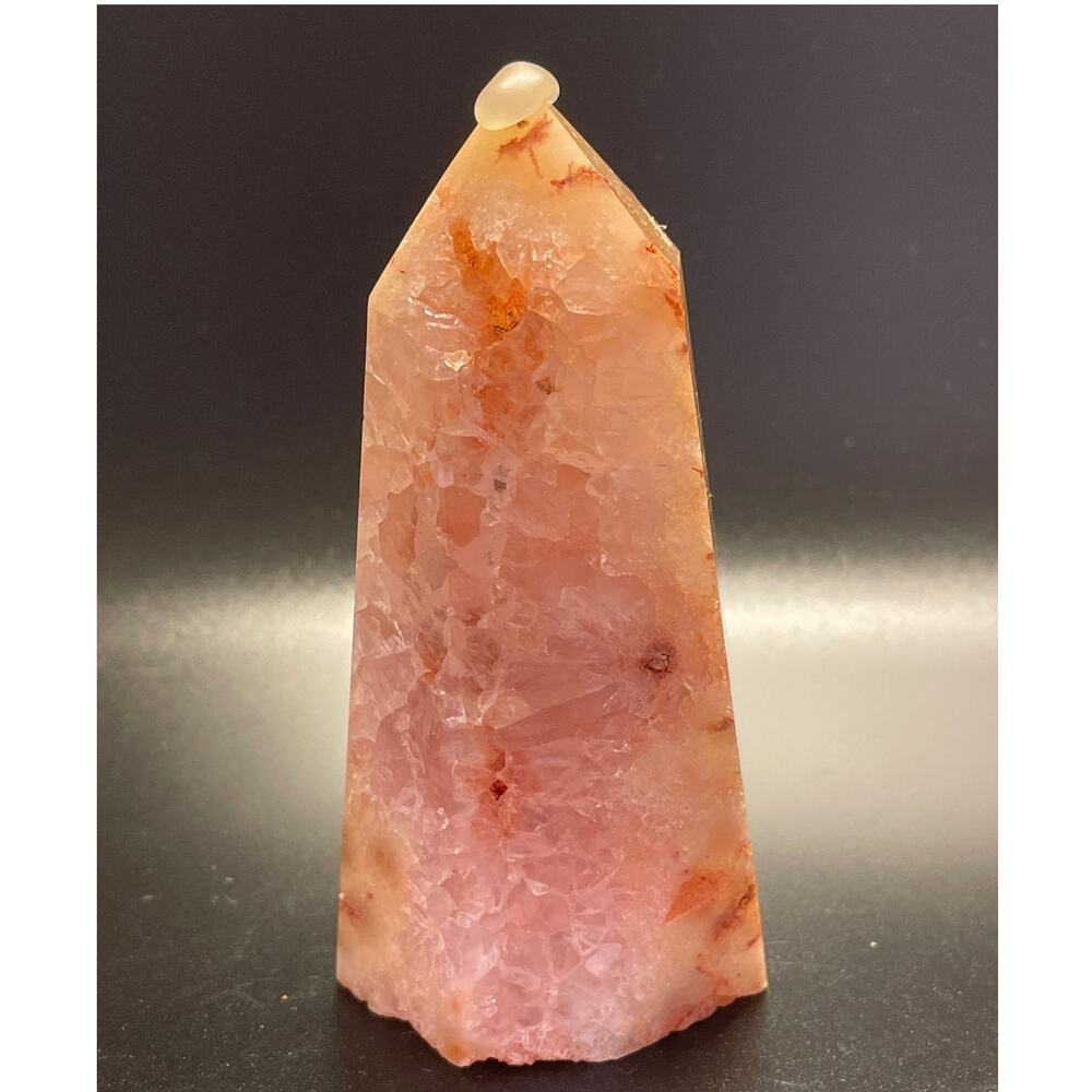 Pink Amethyst Druzy Point Tower